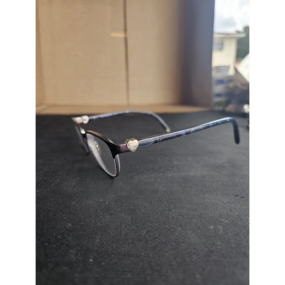 Tiffany & Co. Eyeglass Frames 50-16-135 Semi Rimless Blue Purple Italy Women's